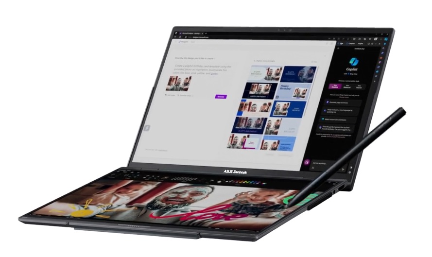obrázek notebook ASUS ZenBook Duo s dotykovým perem