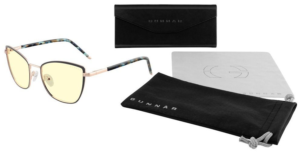 obrázek PC brýle GUNNAR ERIKA INDIGO/GOLD kompletní balení