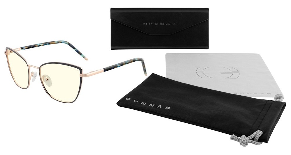 obrázek PC brýle GUNNAR ERIKA INDIGO/GOLD kompletní balení