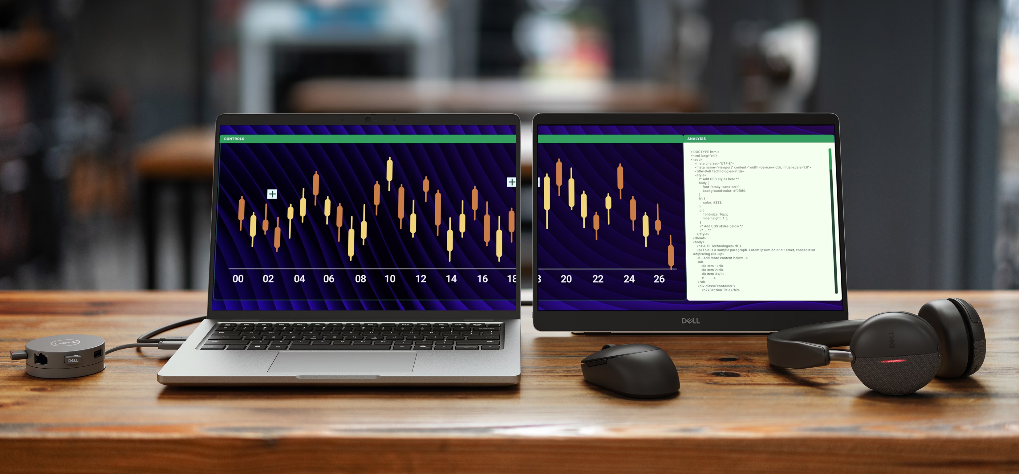 obrázek připojení notebooku a monitoru Dell Pro 14 Plus P1425
