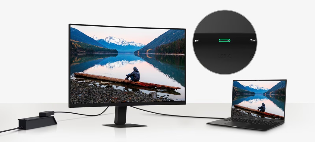 obrázek monitor LG 27U421A-B konektivita USB-C