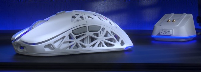 obrázek bezdrátová myš Endorfy LIV Plus Wireless Onyx White s dokem