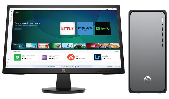 obrázek stolní počítač HP OmniDesk M02 s monitorem