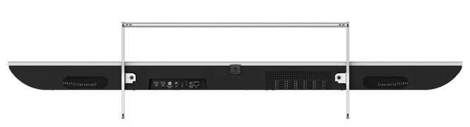 obrázek smart TV Strong SRT50UG8773C spodní strana s konektory