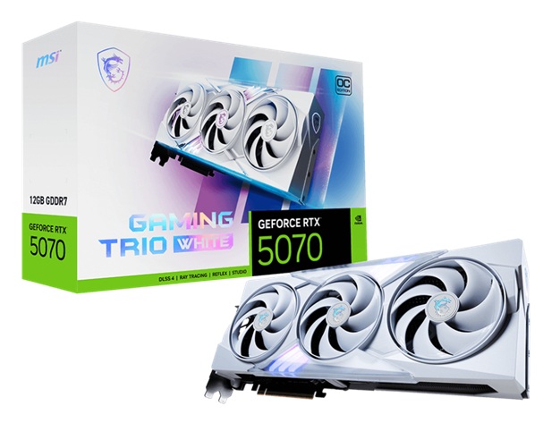 obrázek MSI GeForce RTX 5070 12G GAMING TRIO OC WHITE