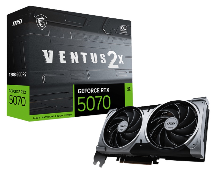 obrázek MSI GeForce RTX 5070 12G VENTUS 2X OC