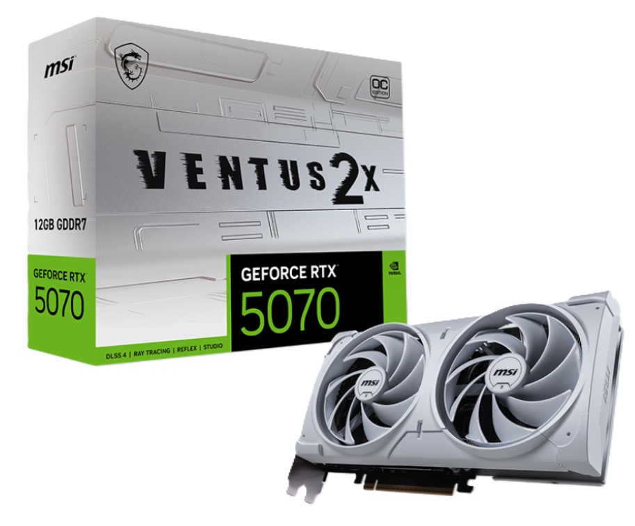 obrázek MSI GeForce RTX 5070 12G VENTUS 2X OC WHITE