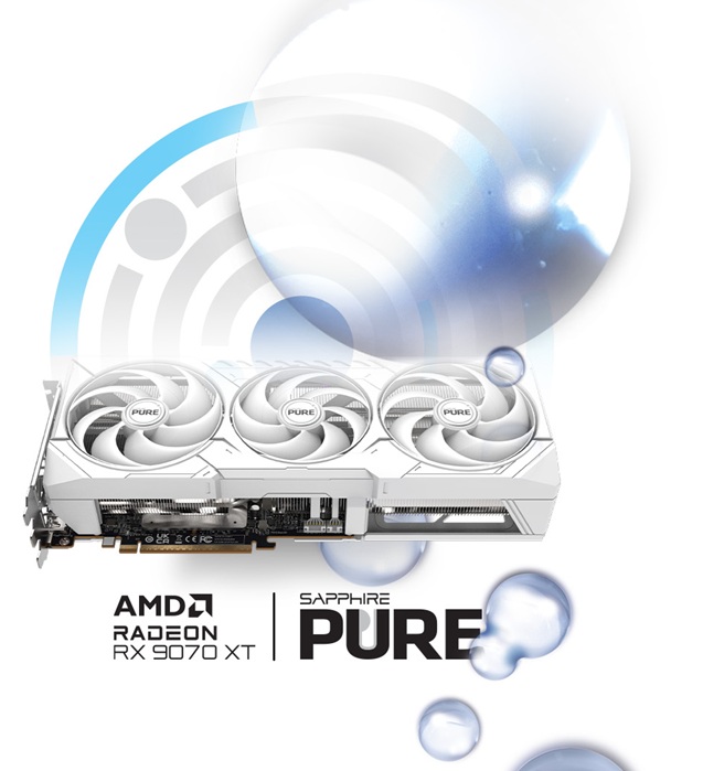 obrázek Sapphire Radeon PURE RX 9070 XT 16G GAMING OC