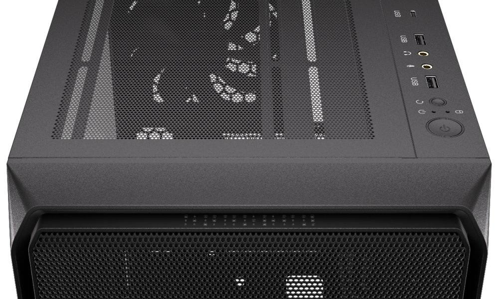 obrázek PC skříň Endorfy Arx 500 Core konektory na horním panelu