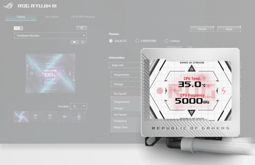 obrázek ASUS ROG RYUJIN III 360 ARGB displej