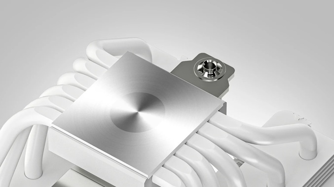 obrázek DEEPCOOL AG620 WH ARGB V2 tepelné trubice a základna