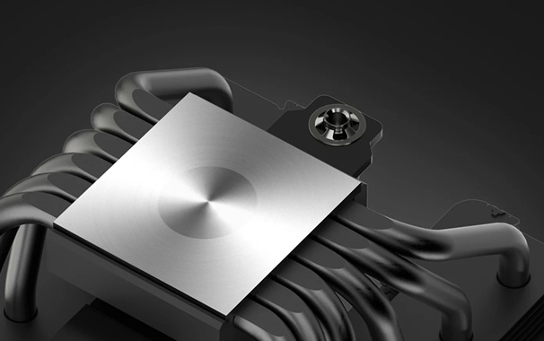 obrázek DEEPCOOL AG620 BK ARGB V2 tepelné trubice a základna