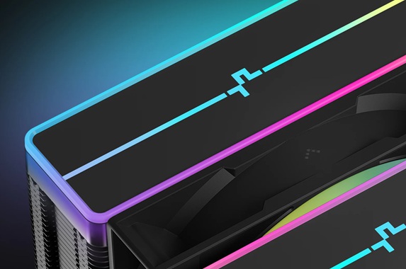 obrázek chladič DEEPCOOL AG620 BK ARGB V2 podsvícení