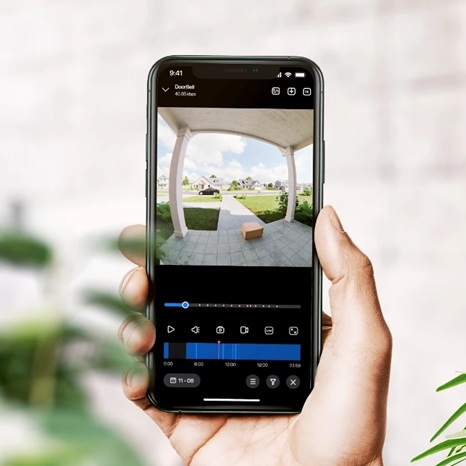 obrázek bezdrátový zvonek Reolink D340B kamera na smartphonu