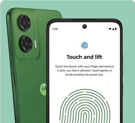 obrázek smartphone Motorola Moto G35 snímač otisku prstů