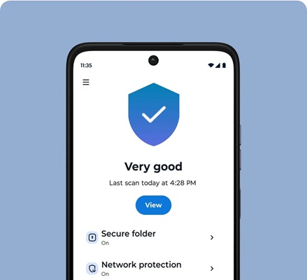 obrázek smartphone Motorola Moto G35 zabezpečení