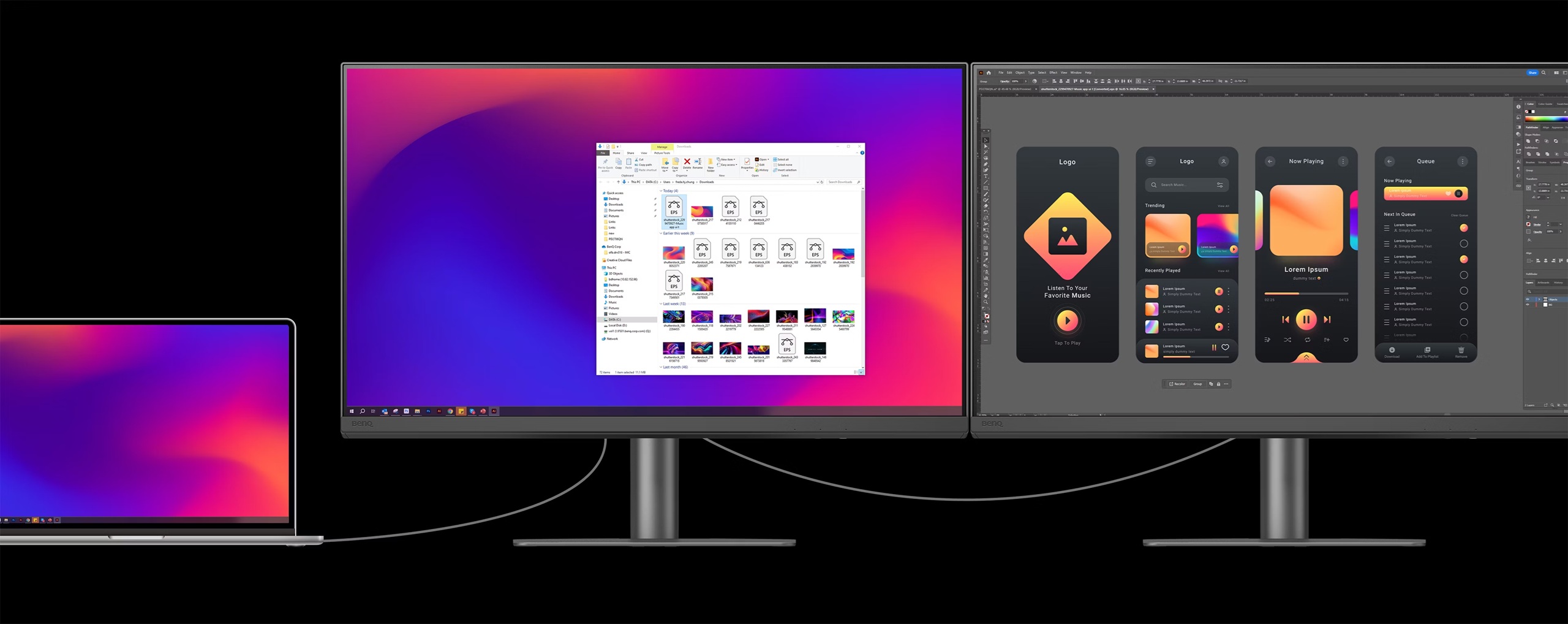 obrázek mmonitor BenQ PD2706QN konektivita