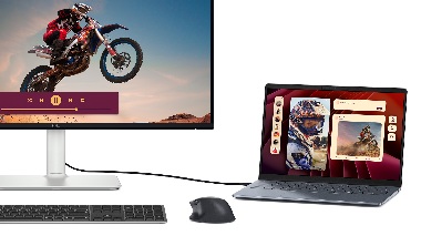 obrázek monitor Dell 27 Plus 4K S2725QC připojen k notebooku