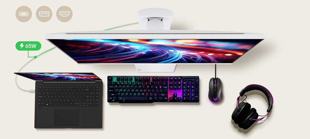 obrázek LG UltraGear 32G810SA-W konektivita