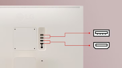 konektory monitoru LG 27U511SA-W