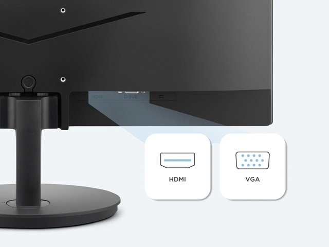 obrázek monitor ViewSonic VA24E1-H konektory