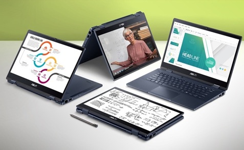 notebook ASUS ExpertBook B3 Flip B3402 různé pozice