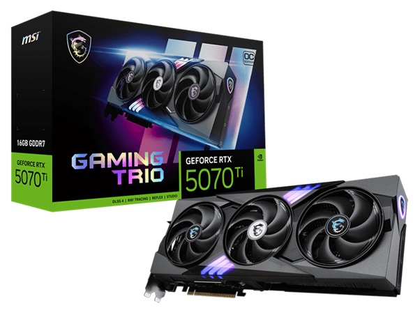 obrázek MSI GeForce RTX 5070 Ti 16G GAMING TRIO OC