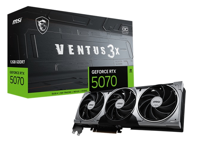 obrázek grafická karta MSI GeForce RTX 5070 12G VENTUS 3X OC