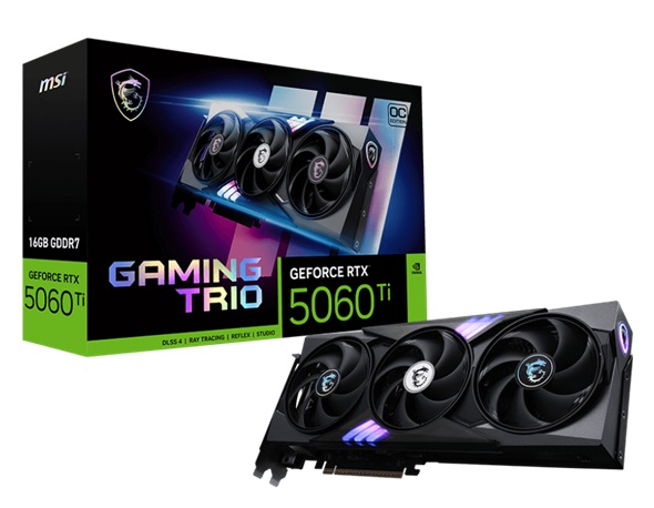 obrázek MSI GeForce RTX 5060 Ti 16G GAMING TRIO OC