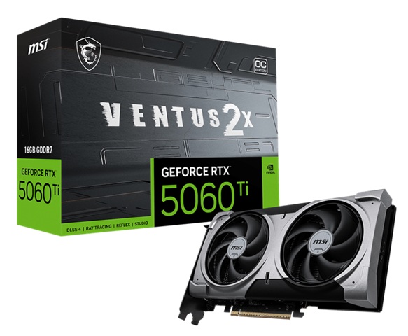 obrázek grafická karta MSI GeForce RTX 5060 Ti 16G VENTUS 2X OC PLUS