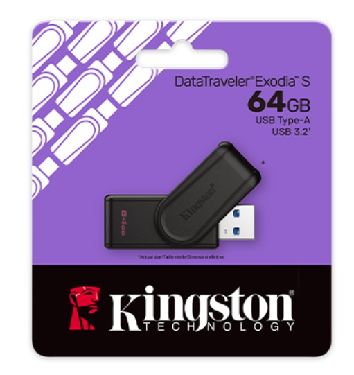 USB flashdisk Kingston DataTraveler EXODIA S s kapacitou 64 GB