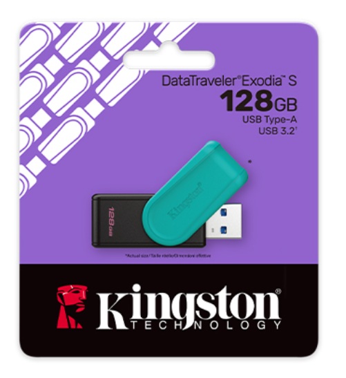 USB flashdisk Kingston DataTraveler EXODIA S s kapacitou 128 GB