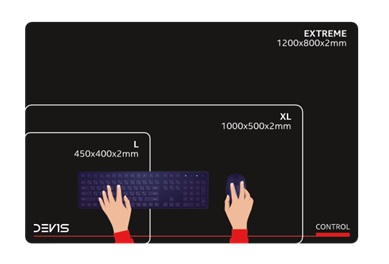 DEV1S CONTROL přehled velikostí