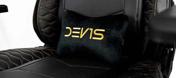 herní židle DEV1S BLACK detail