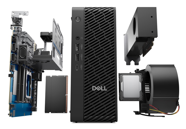 pracovní stanice Dell Pro Max Micro FCM2250 rozložený design