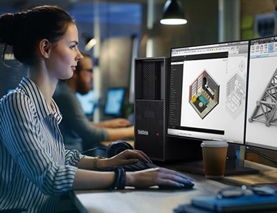 Lenovo ThinkStation P3 Tower během práce