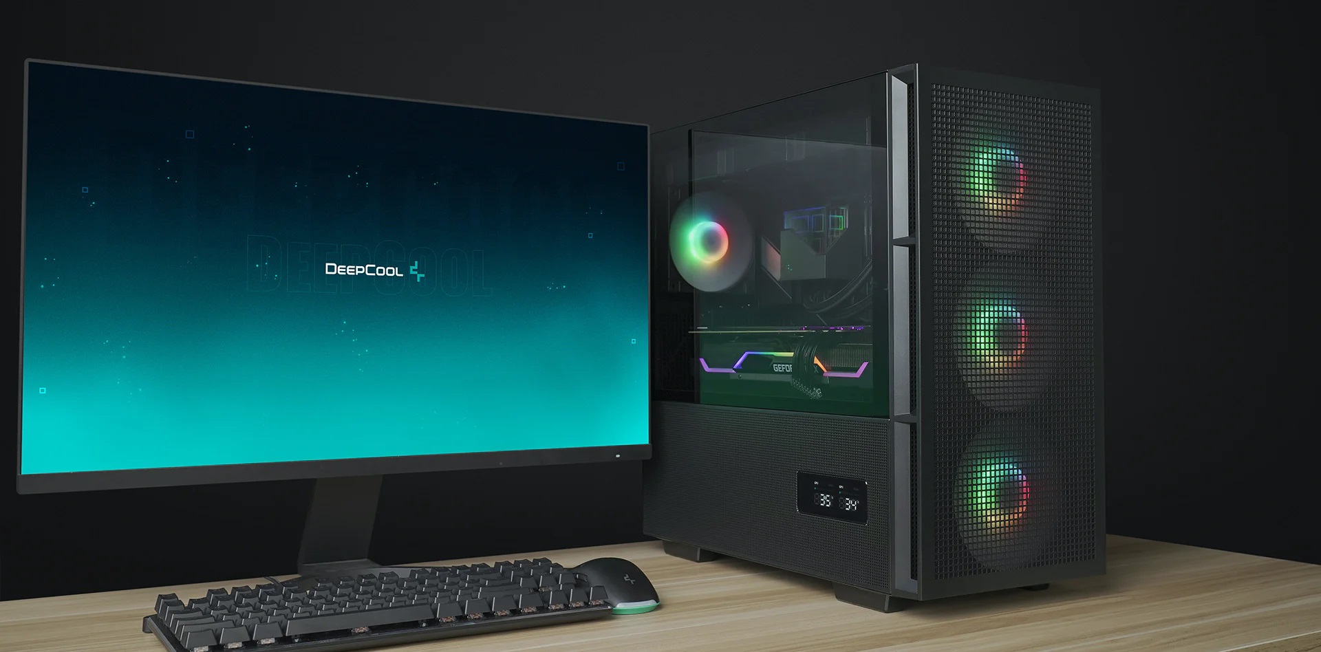 PC skříň DEEPCOOL CH560 DIGITAL na stole