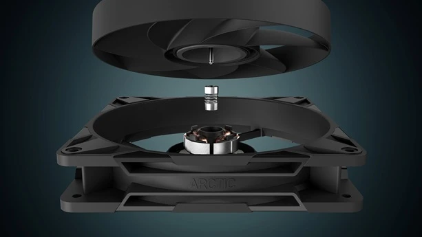 ventilátor ARCTIC P14 Pro PST CO detail ložisko