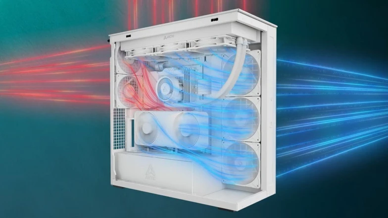 PC skříň ARCTIC Xtender VG Clear proudění vzduchu