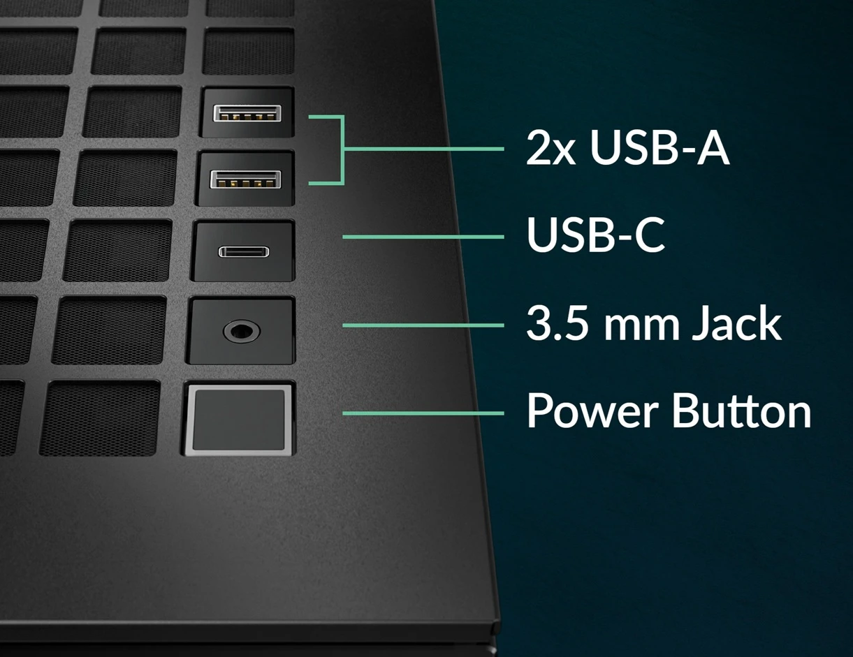 PC skříň ARCTIC Xtender konektory na horním panelu