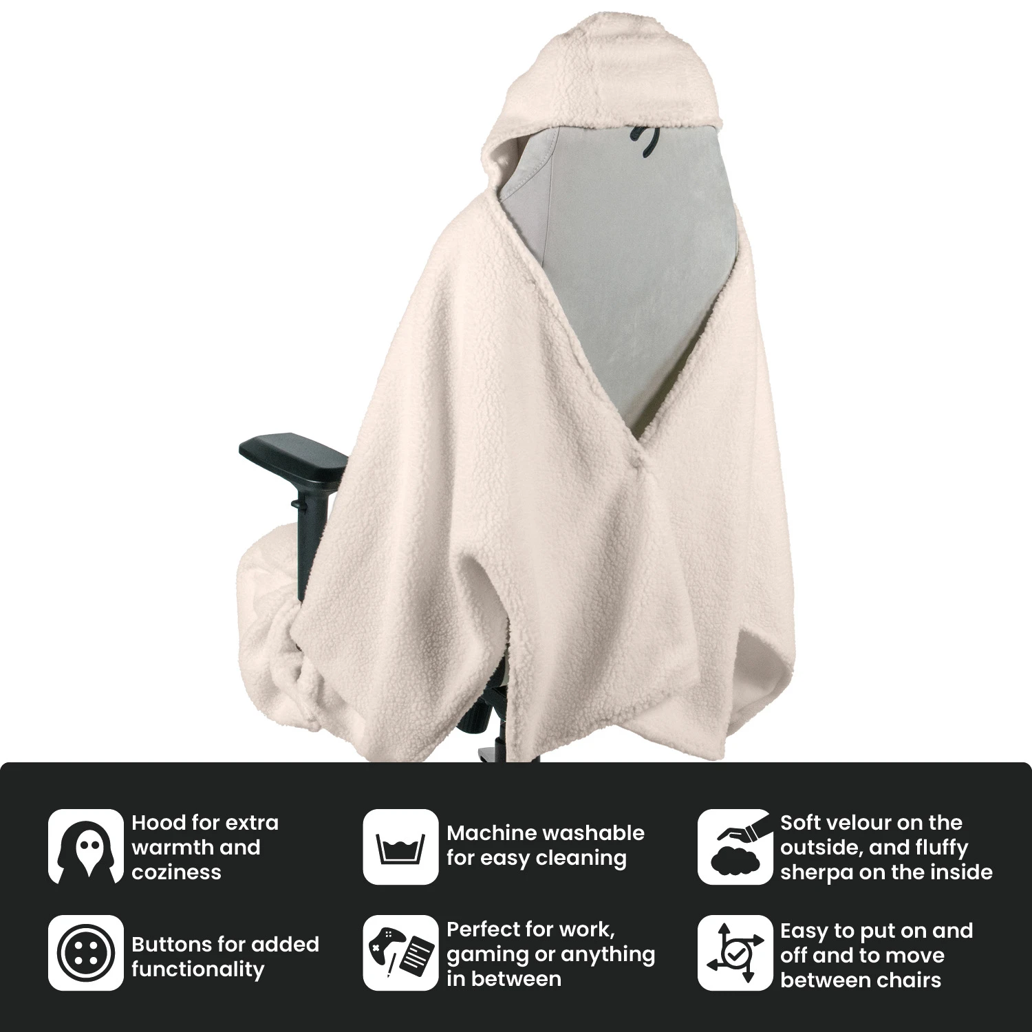 Arozzi Chair Blanket bílá