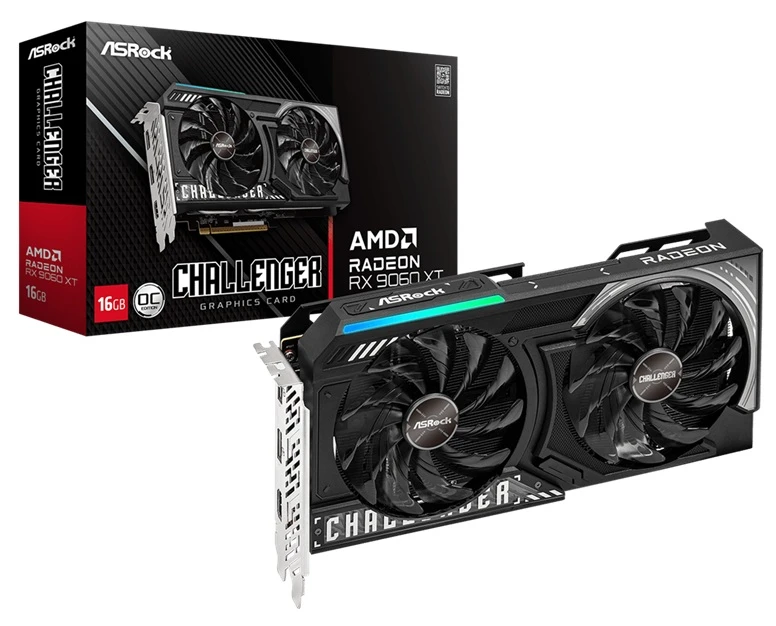 grafická karta ASRock Radeon RX 9060 XT Challenger 16 GB OC