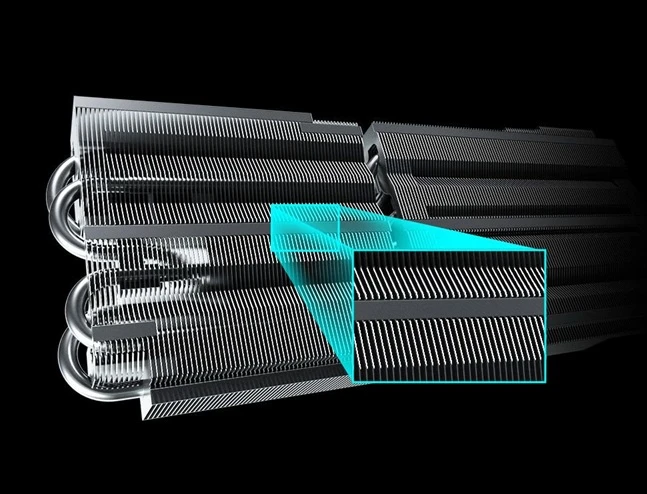 ASROCK AMD Radeon RX 9060 XT Challenger OC žebrování