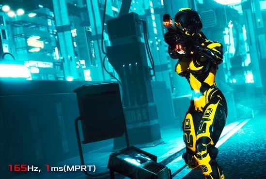 obnovovací frekvence 165 Hz a 1ms odezva