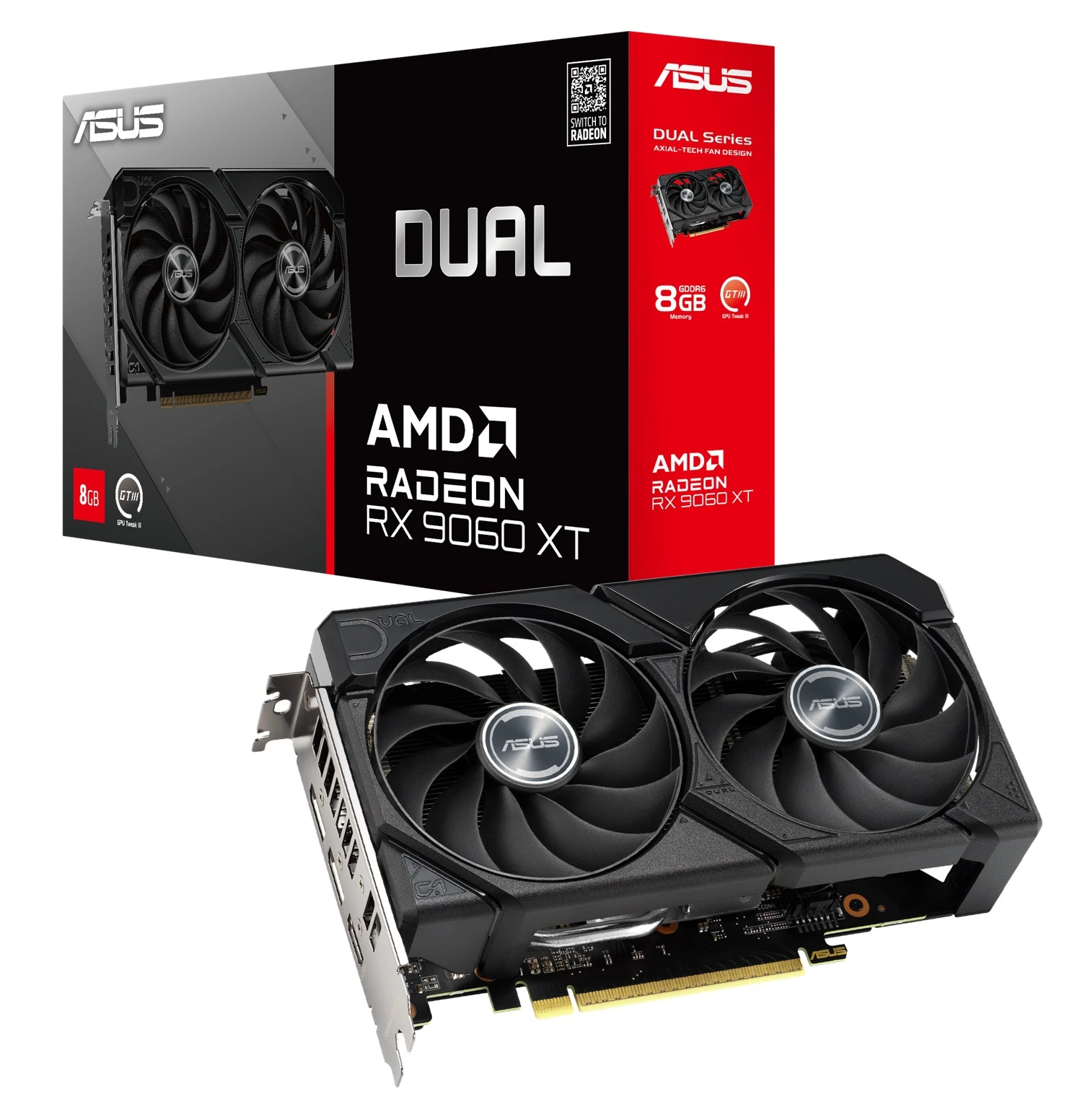 grafická karta ASUS DUAL Radeon RX 9060 XT