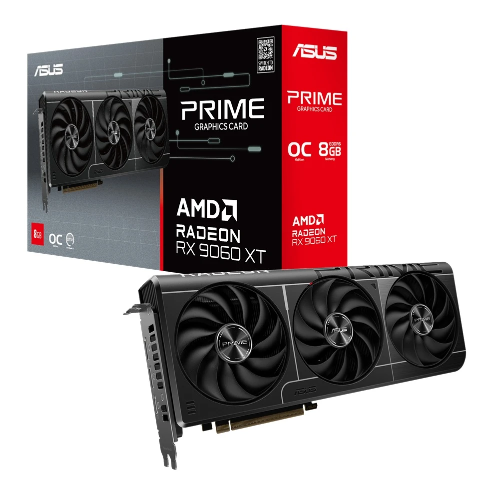 grafická karta ASUS PRIME Radeon RX 9060 XT 8 GB GDDR6 OC