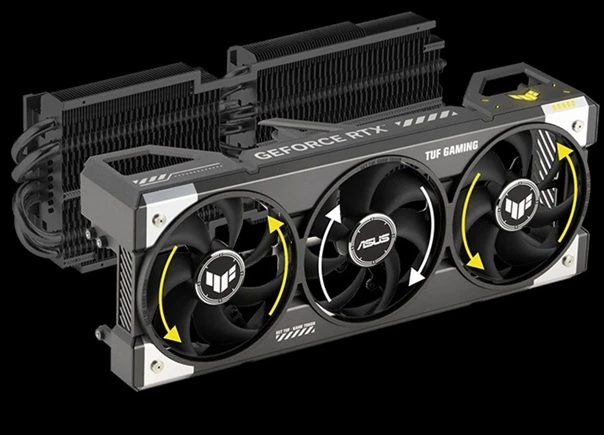 grafická karta ASUS TUF GAMING GeForce RTX OC obrácená rotace