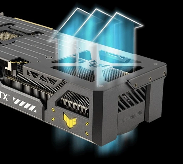 grafická karta ASUS TUF GAMING GeForce RTX OC chlazení zadní deska