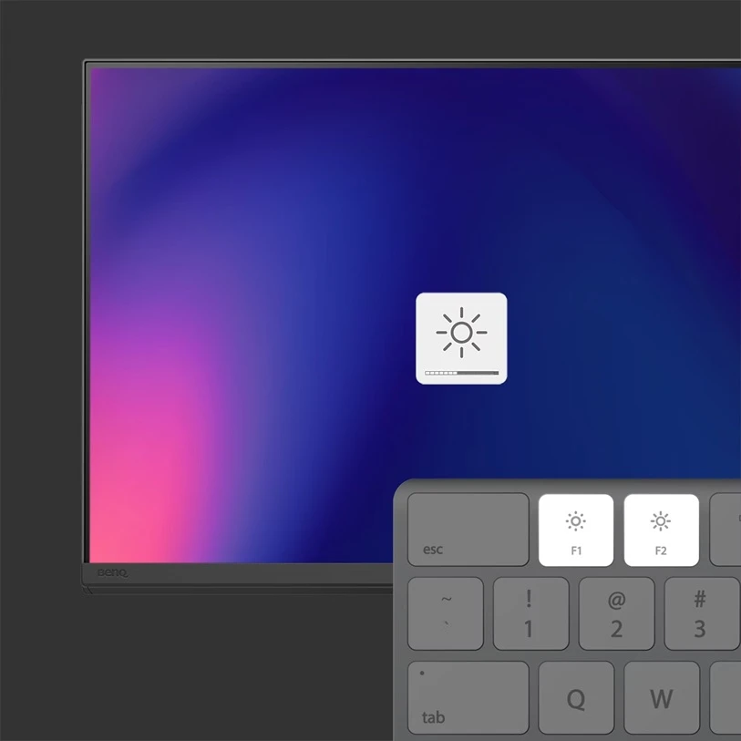 monitor BenQ PD3226G kompatibilní s Mac klávesnicí