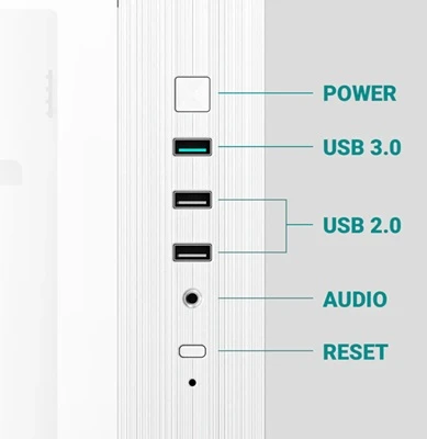PC skříň DEEPCOOL CG330 3F přední konektory